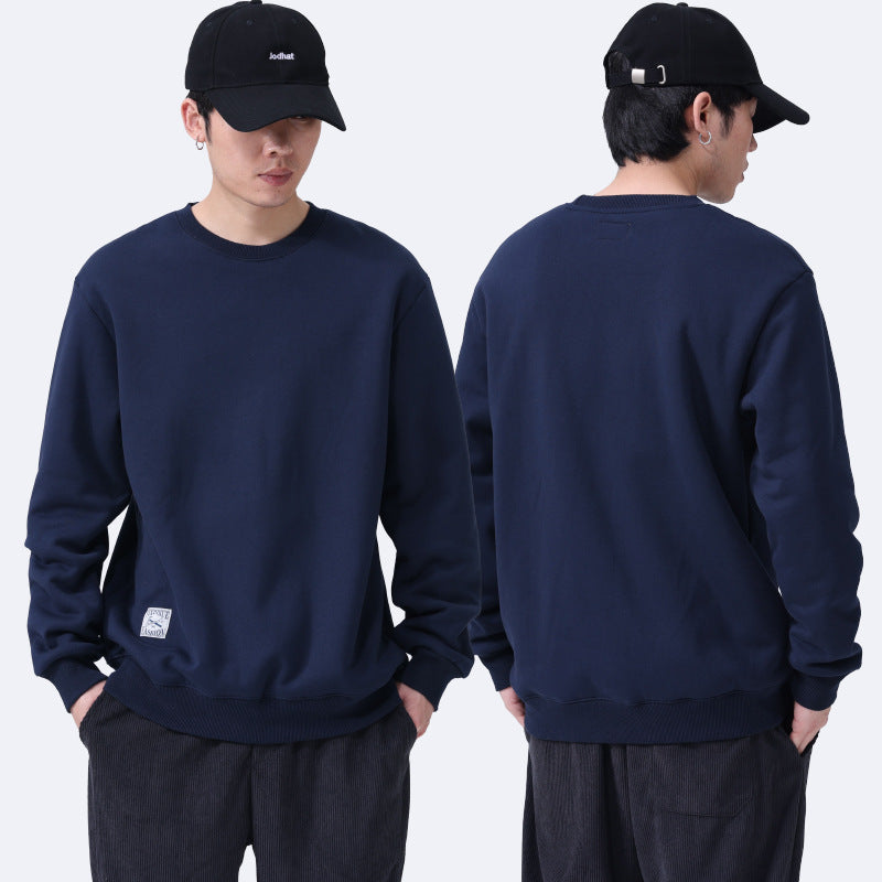 Winter Fleece Sweatshirt Warm Round Neck